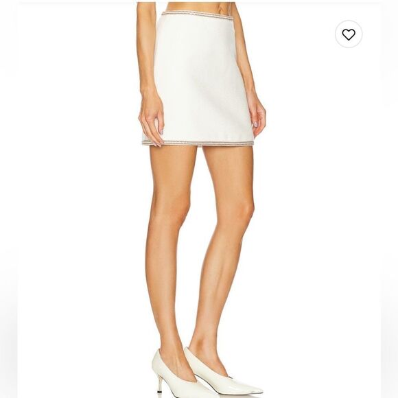 NWT Veronica Beard OHEMIA SKIRT Ivory Size 10 Revolve - Picture 10 of 13